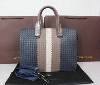 Bottega Veneta intrecciato VN briefcase M90008 blue